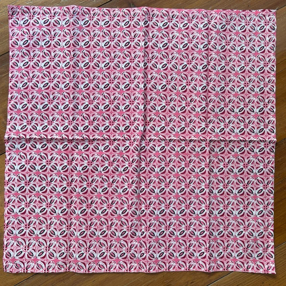 Set of 6 Napkins, Pink Patterned‎ Cotton Napkins 6, 20” square